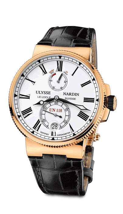 UlysseNardinMarineChronometer22012 Watches World Su imponente caja de 45 mm está equipada con una corona que facilita los ajustes