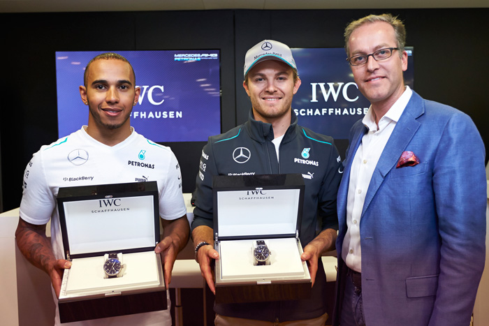 Lewis Hamilton and Nico Rosberg IWC Ambassadors