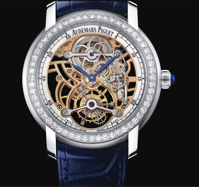 Open worked Tourbillon (Ref. 26357). Ladies Jules Audemars Collection. Calibre 2906, tourbillon esqueletado de cuerda manual. 