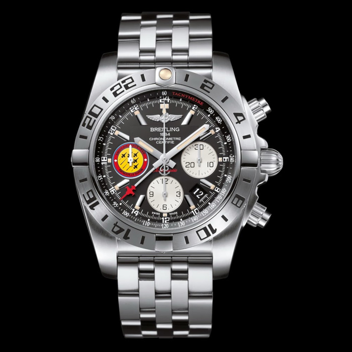BREITLINGChronomat44GMTPatrouilleSuisse50YRS02 Watches World BREITLING Chronomat 44 GMT Patrouille Suisse 50YRS 02