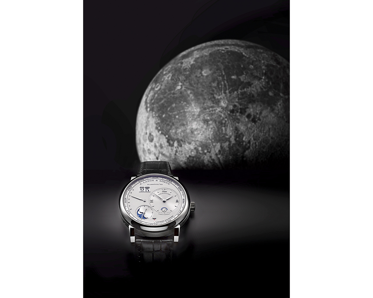 ALSMoonGlobe720025SWweb Watches World Lange 1 Tourbillon Calendario Perpetuo frente a un globo lunar Ernst Fischer Dresden 1875