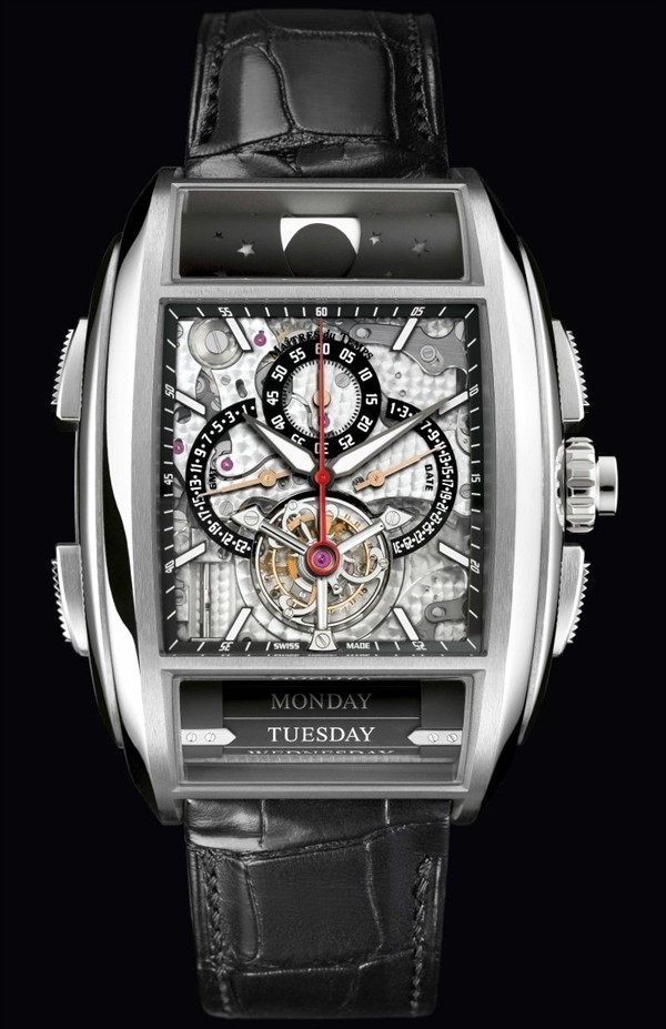 matresdutempschapteronetonneautransparencetitaniumc13t1 Watches World matres du temps chapter one tonneau transparence titanium c1 3t 1