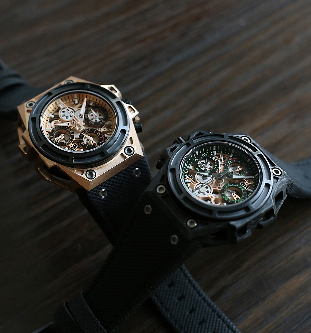 lwspidospeedrosegoldblackgreenweb051 Watches World lw spidospeed rosegold black green web 05 1