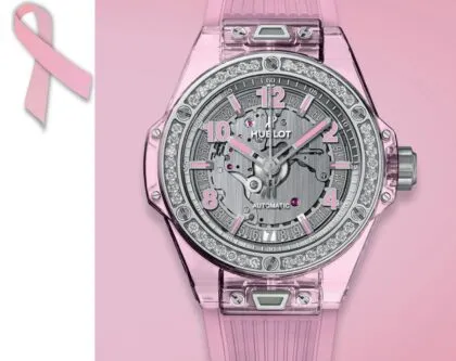relojes rosas cáncer de mama