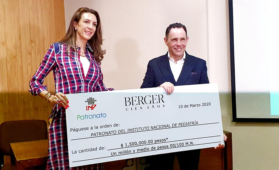 Berger Joyeros entregó donativo al Patronato del Instituto Nacional de Pediatría