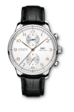 IWC Schaffhausen Portugieser Chronograph 2020caja de acero agujas de oro Watches World IWC Schaffhausen Portugieser Chronograph 2020 caja de acero agujas azules y caratula plateada