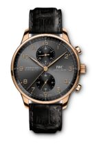 IWC Schaffhausen Portugieser Chronograph 2020oro y caratula antracita Watches World IWC Schaffhausen Portugieser Chronograph 2020 caja de acero agujas azules y caratula plateada