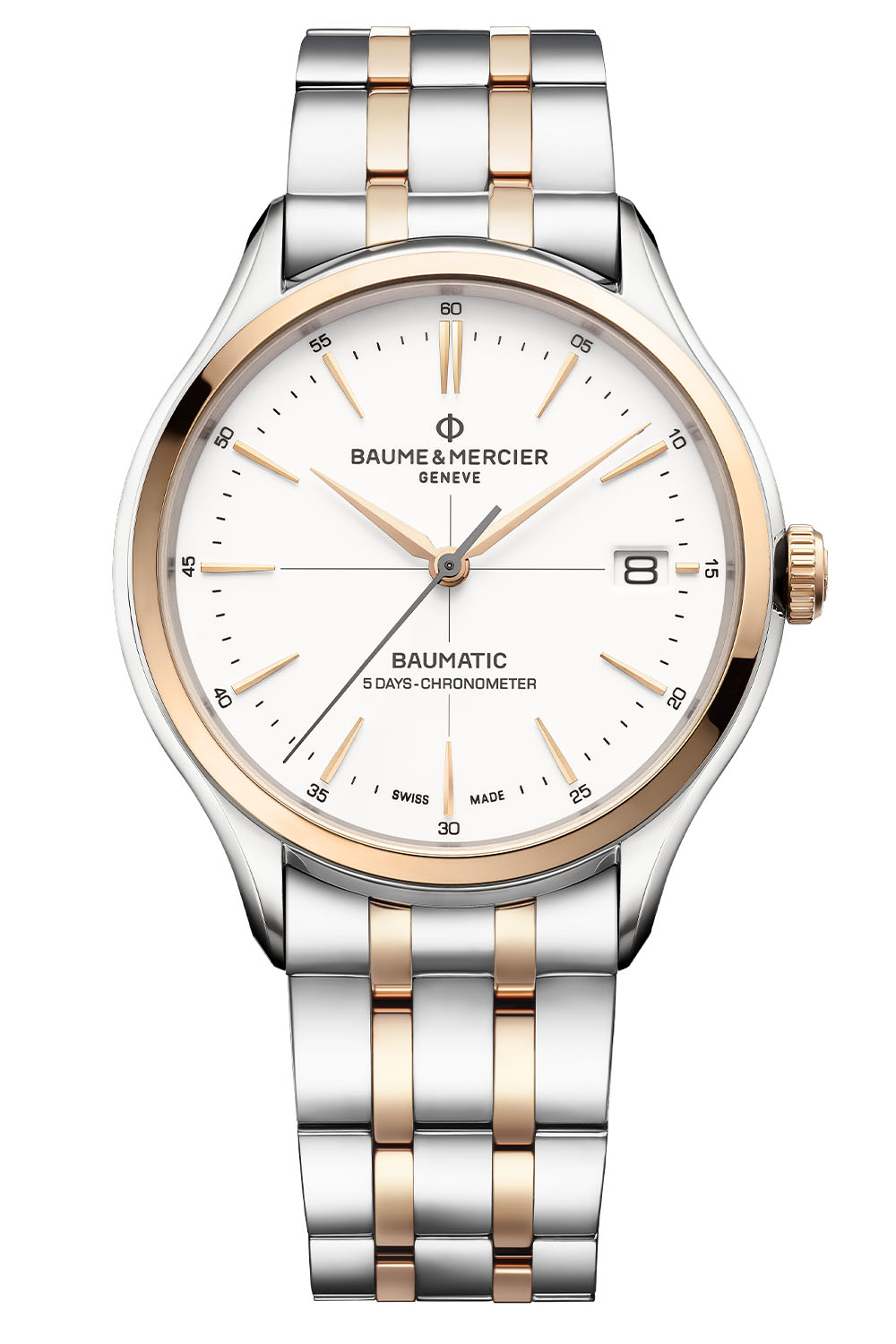 Baume et Mercier Clifton Baumatic Date 5 Days COSC2020ORO Y ACERO Watches World