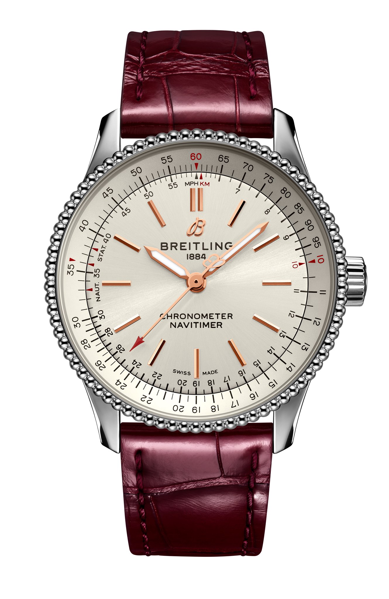Breitling Navitimer Automatic 35 2020 acero burdeos Watches World