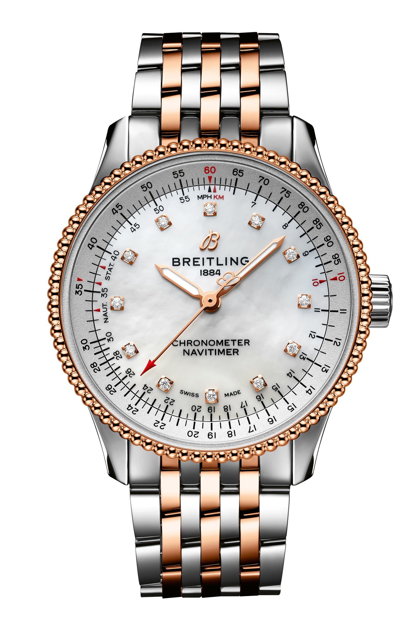 Breitling Navitimer Automatic 35 2020 bicolor madreperla Watches World