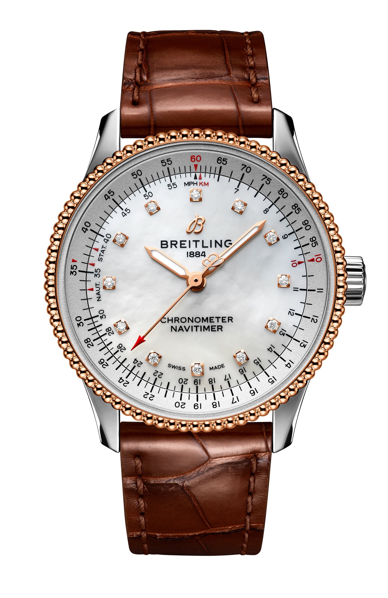 Breitling Navitimer Automatic 35 2020 bicolor piel Watches World