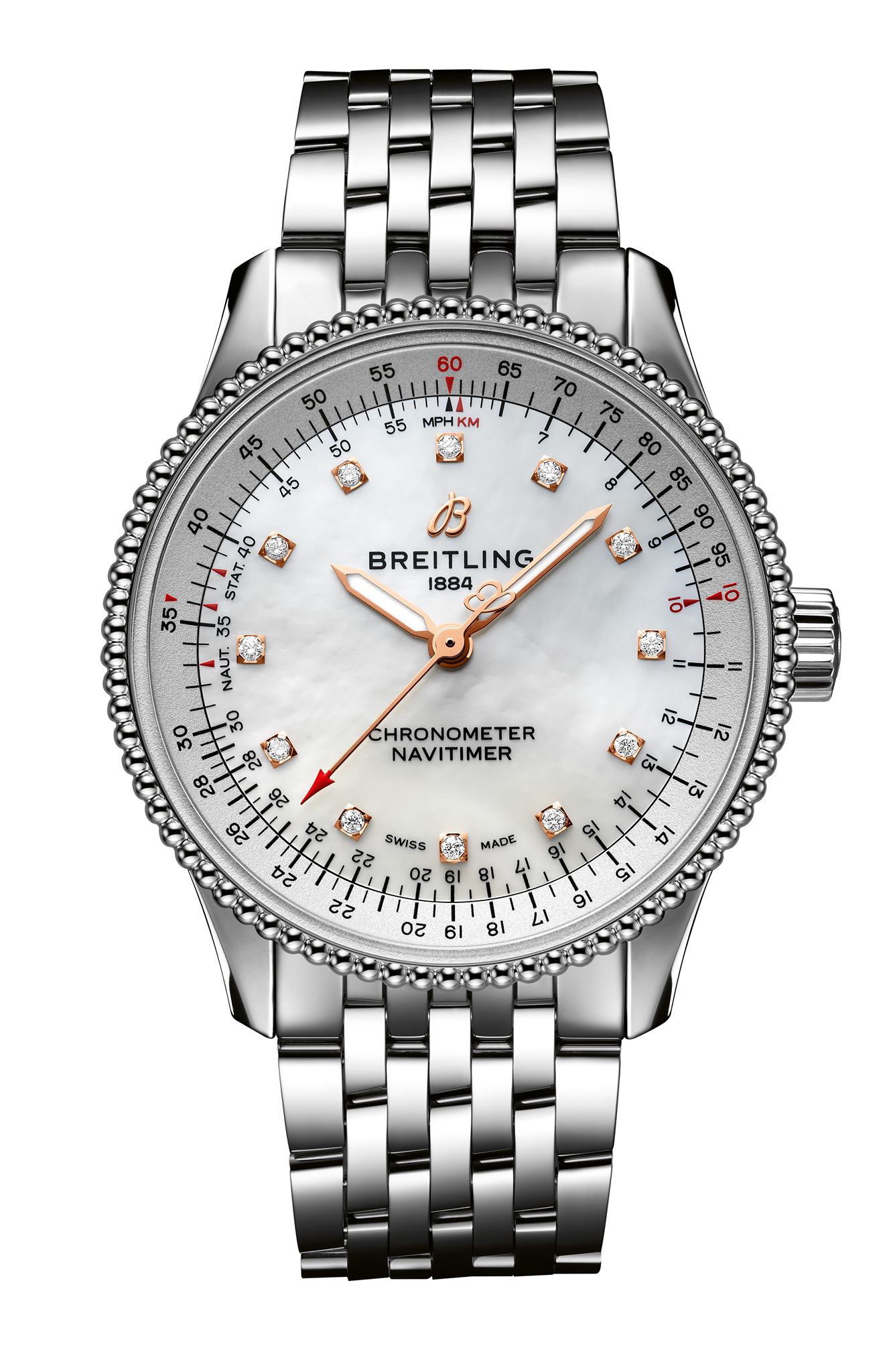 Breitling Navitimer Automatic 35 2020 madreperla acero pack Watches World