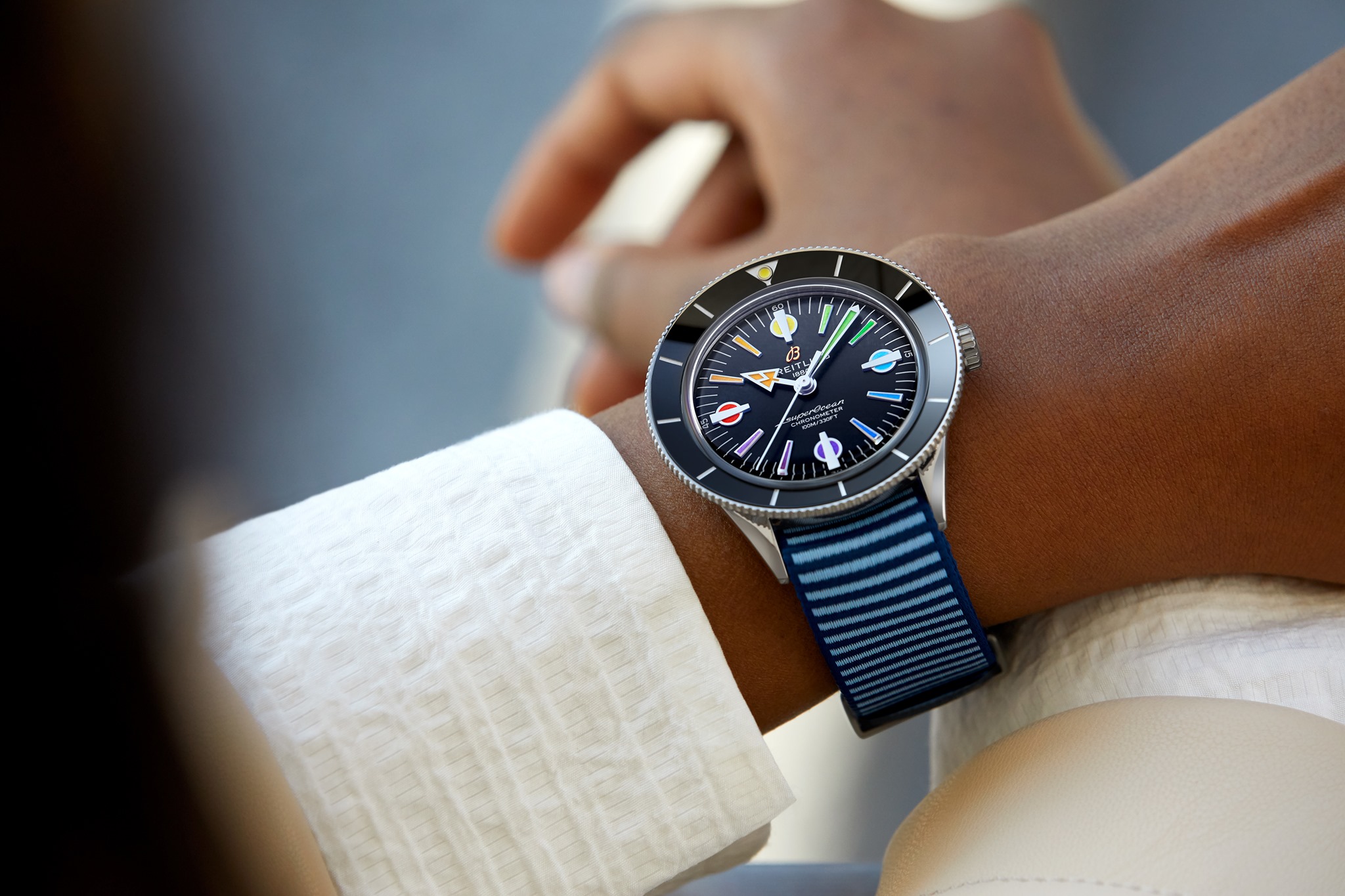 Breitling Superocean Heritage 57 Capsule Limited EditionNato blue Watches World