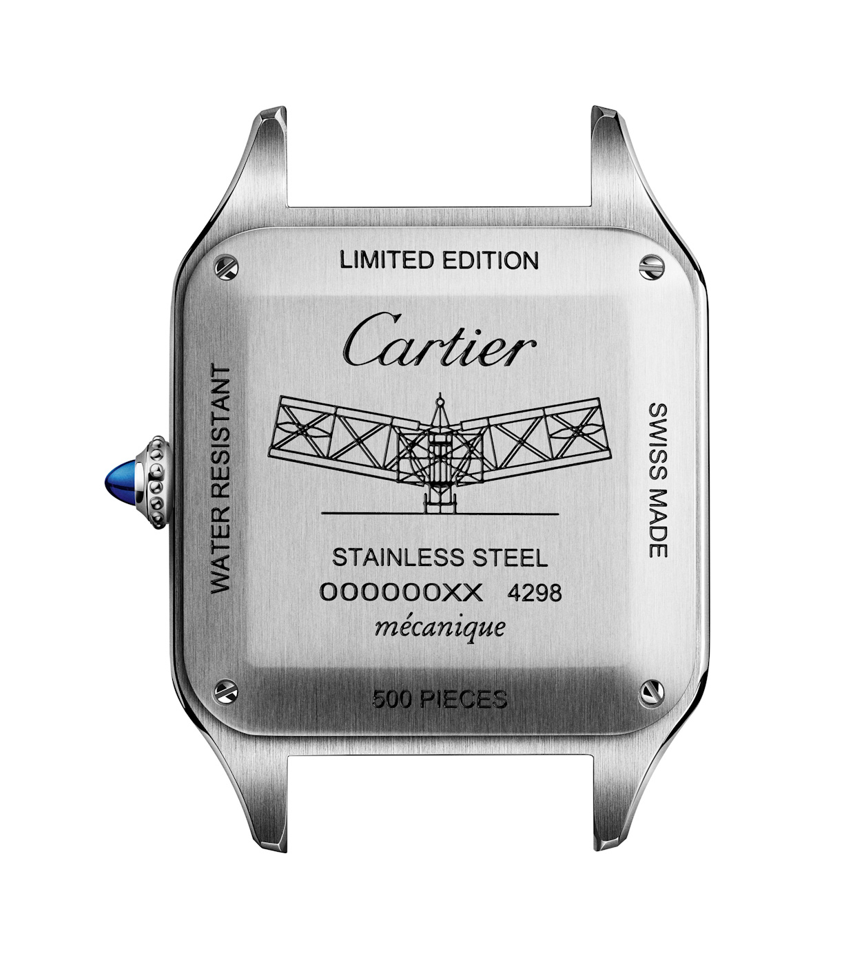 CartierSantosDumontLimitedEditionaceroNo 14 Bis fondo Watches World Cartier Santos Dumont Limited Edition acero No 14 Bis fondo