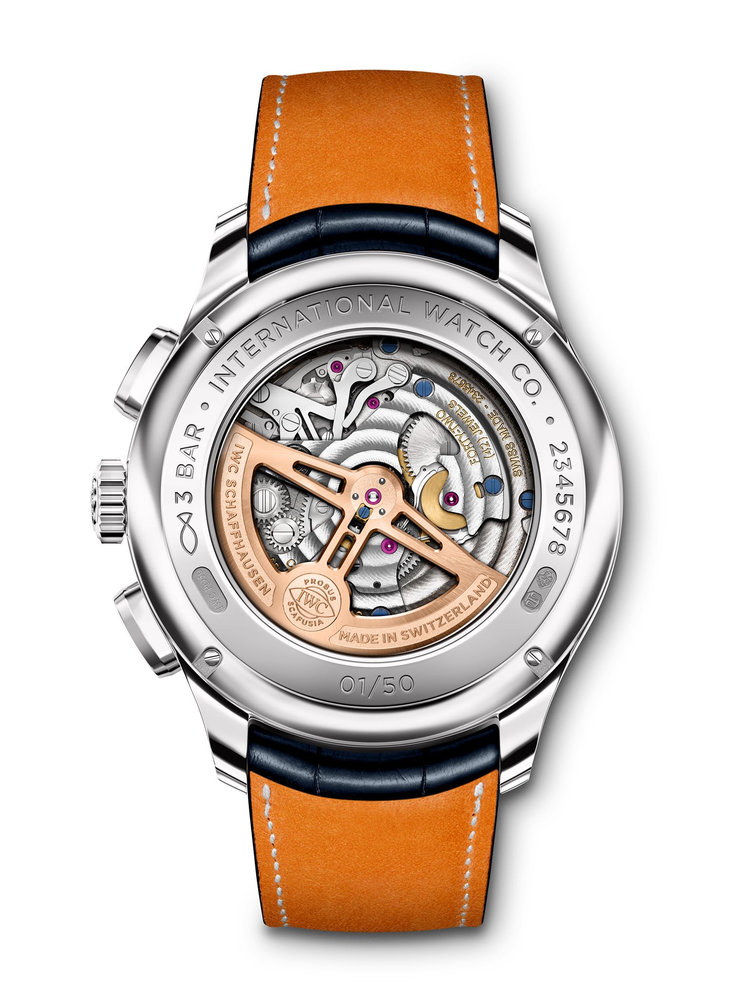 IWC Portugieser Tourbillon Retrograde Chronograph2020 platino tras Watches World IWC Portugieser Tourbillon Retrograde Chronograph 2020 platino tras