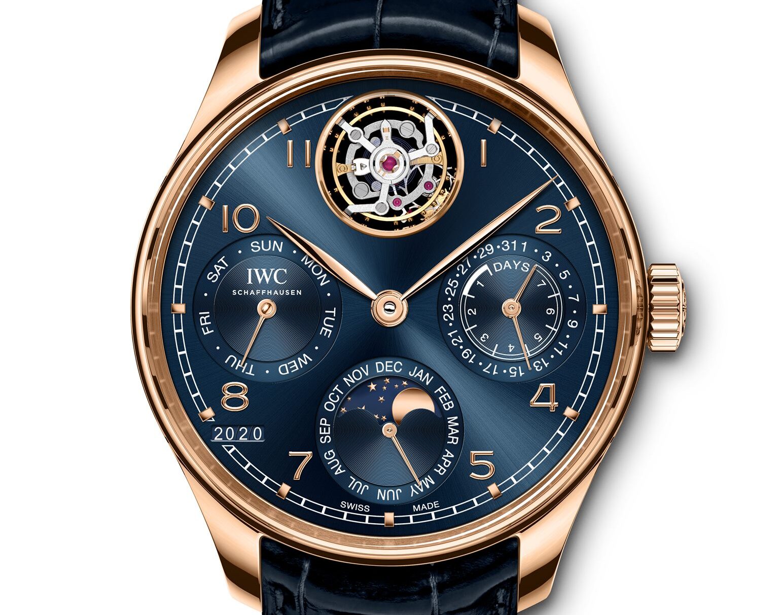 IWC Schaffhausen Portugieser Perpetual Calendar Tourbillon2020Watches and Wondersoro rosa Watches World IWC Schaffhausen Portugieser Perpetual Calendar Tourbillon 2020 Watches and Wonders oro rosa