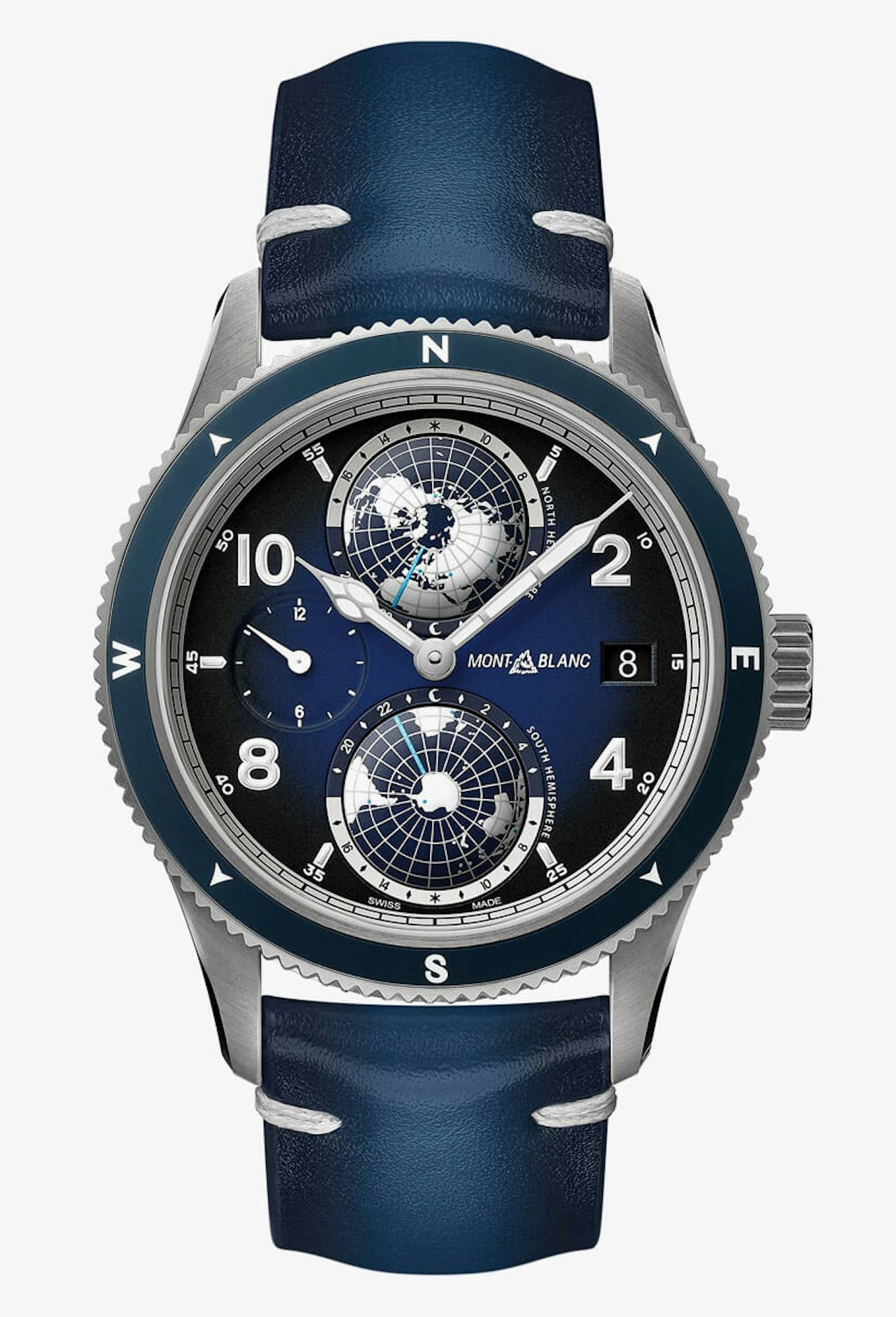 MontblancGeosphereTitaniumBluepack Watches World Montblanc Geosphere Titanium Blue pack