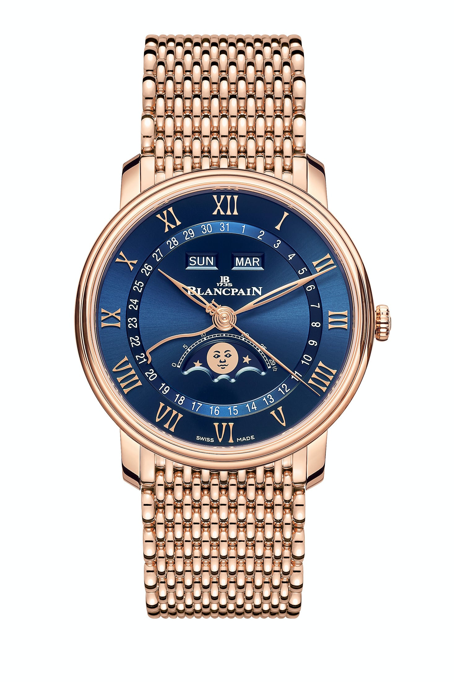 Blancpain Villeret Quantieme Complet oro rojoo y brazalete Watches World Blancpain Villeret Quantieme Complet oro rojoo y brazalete