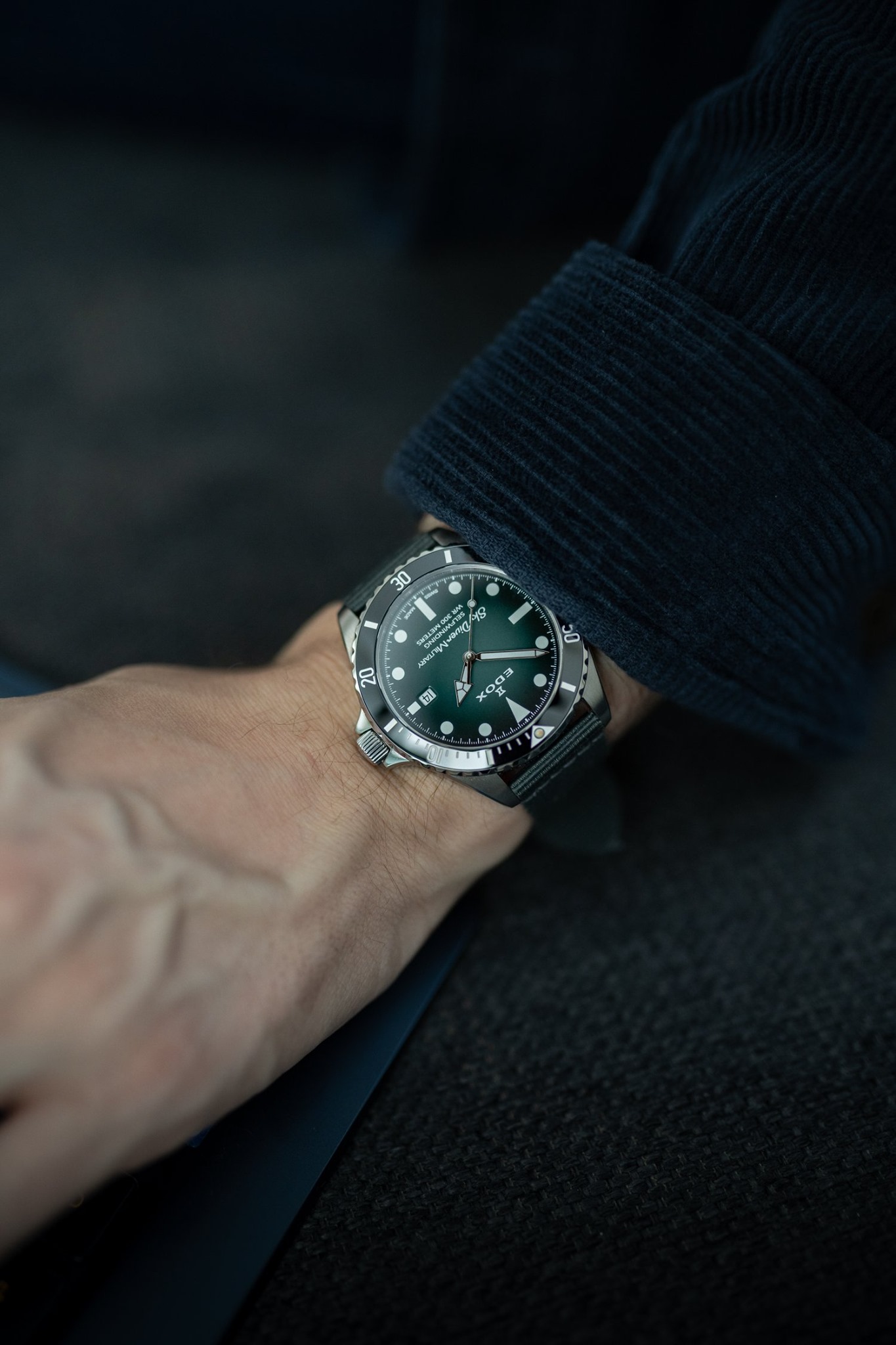 EdoxSkyDiverMilitary2020wristie3 Watches World