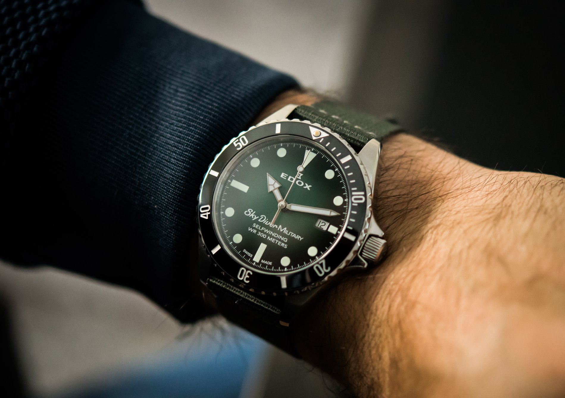 EdoxSkyDiverMilitary2020wristie Watches World