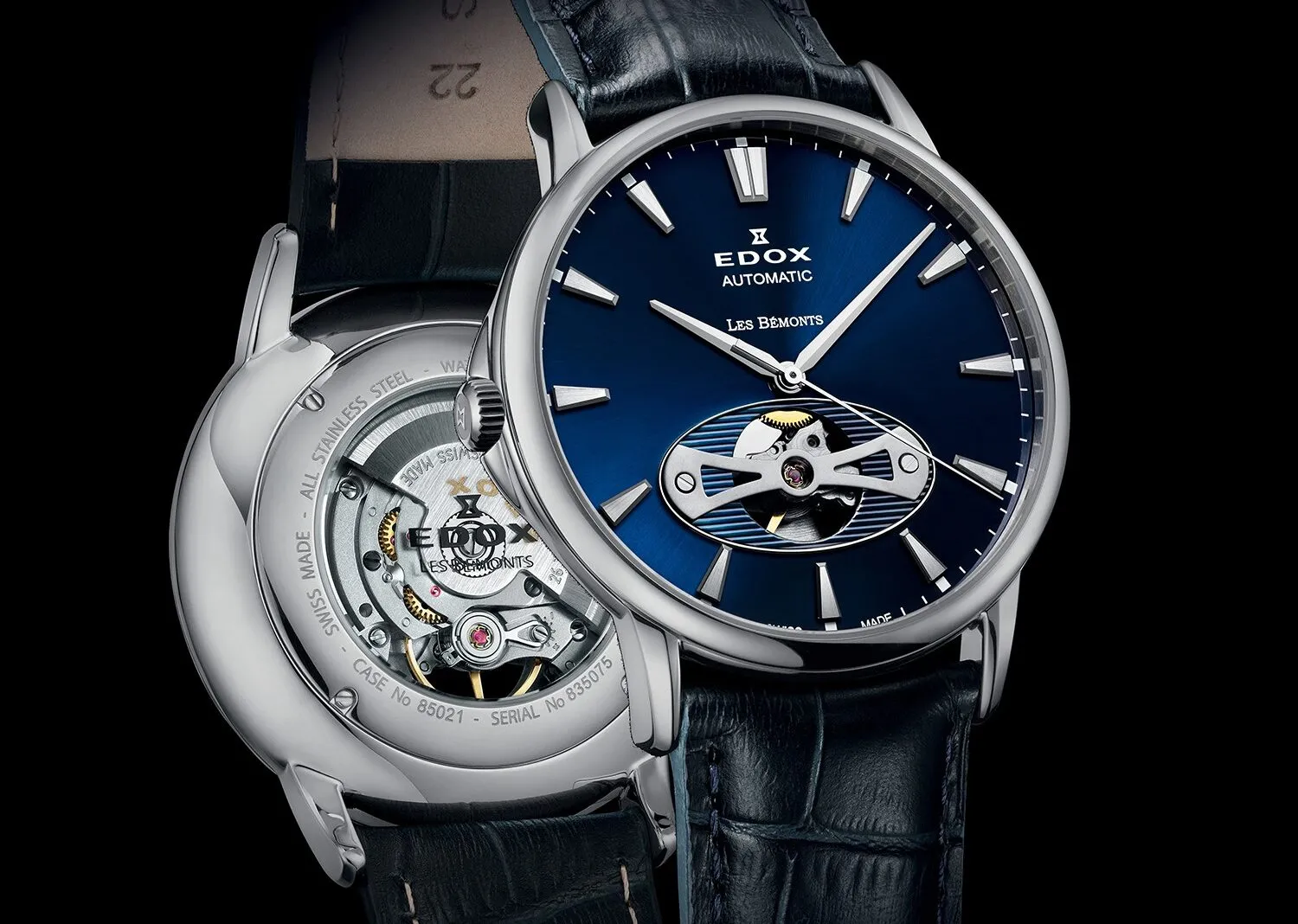 Edox Les Bmonts Open Heart - steel