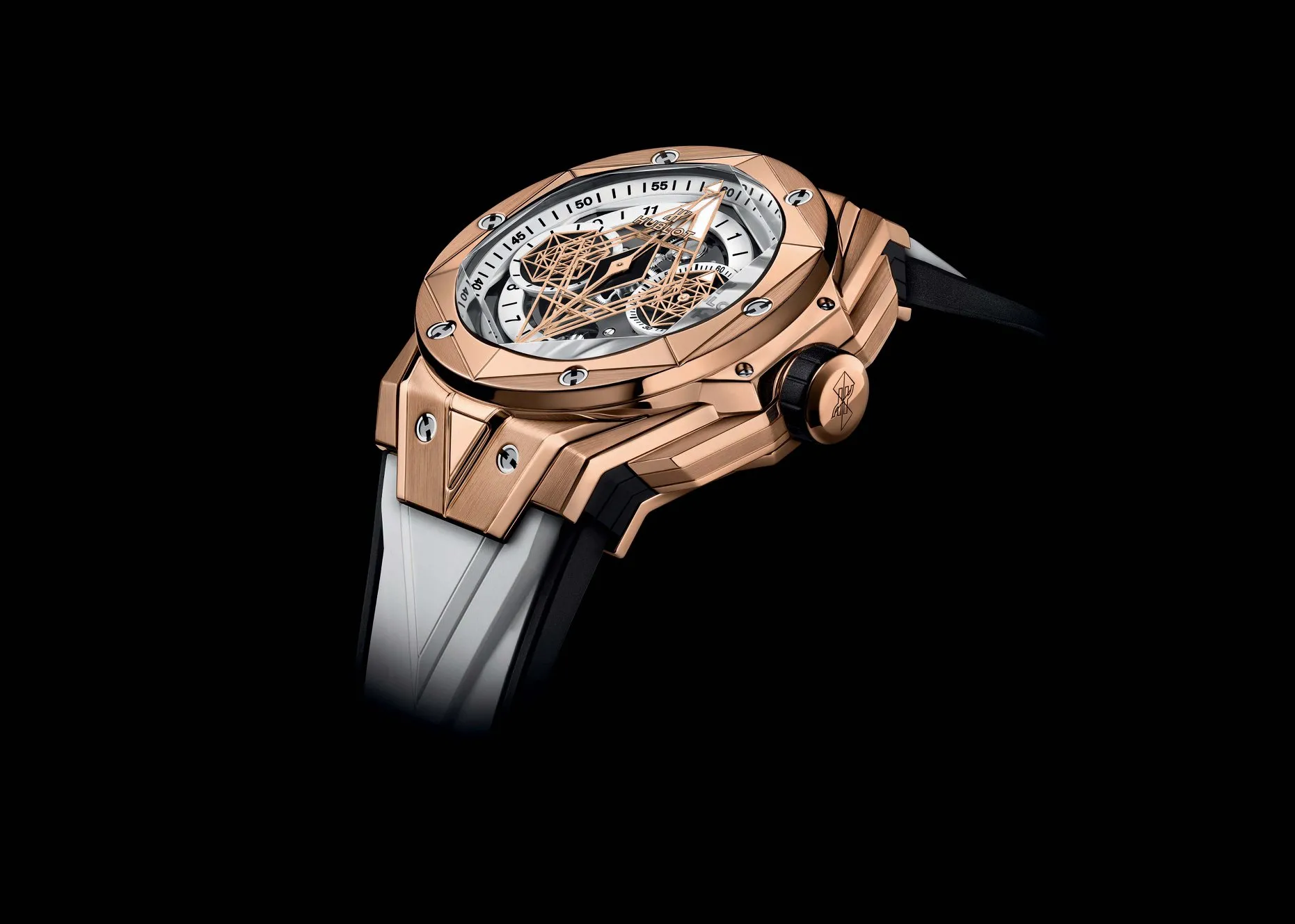Hublot Big Bang Sang Bleu II White- King Gold-lateral