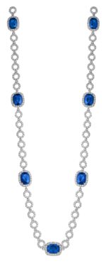 COLLAR DE DIAMANTES Y ZAFIROS EN ORO BLANCO REF. 43773N copia