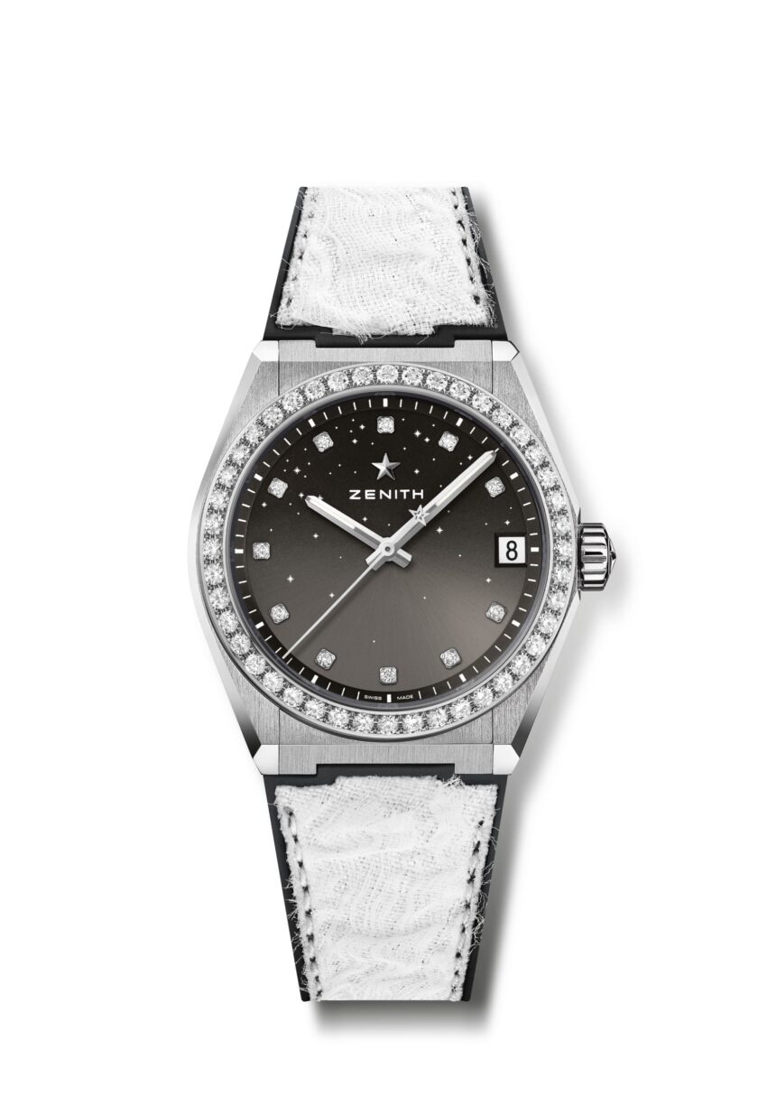 DEFYMIDNIGHTGREYDIALSNOWFLAKENONASOURCESTRAP Watches World