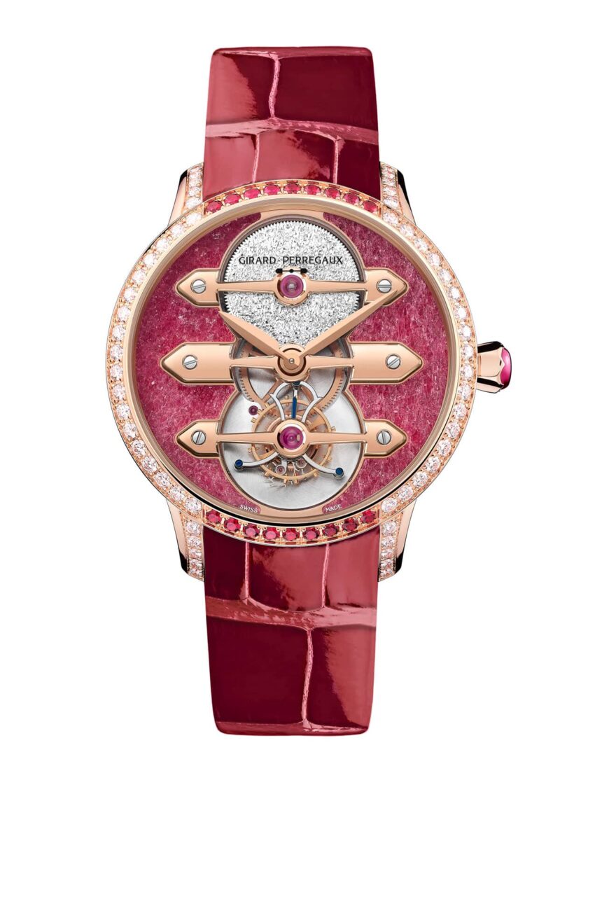 Tourbillon con tres puentes de oro Ruby Heart GirardPerregaux22 Watches World