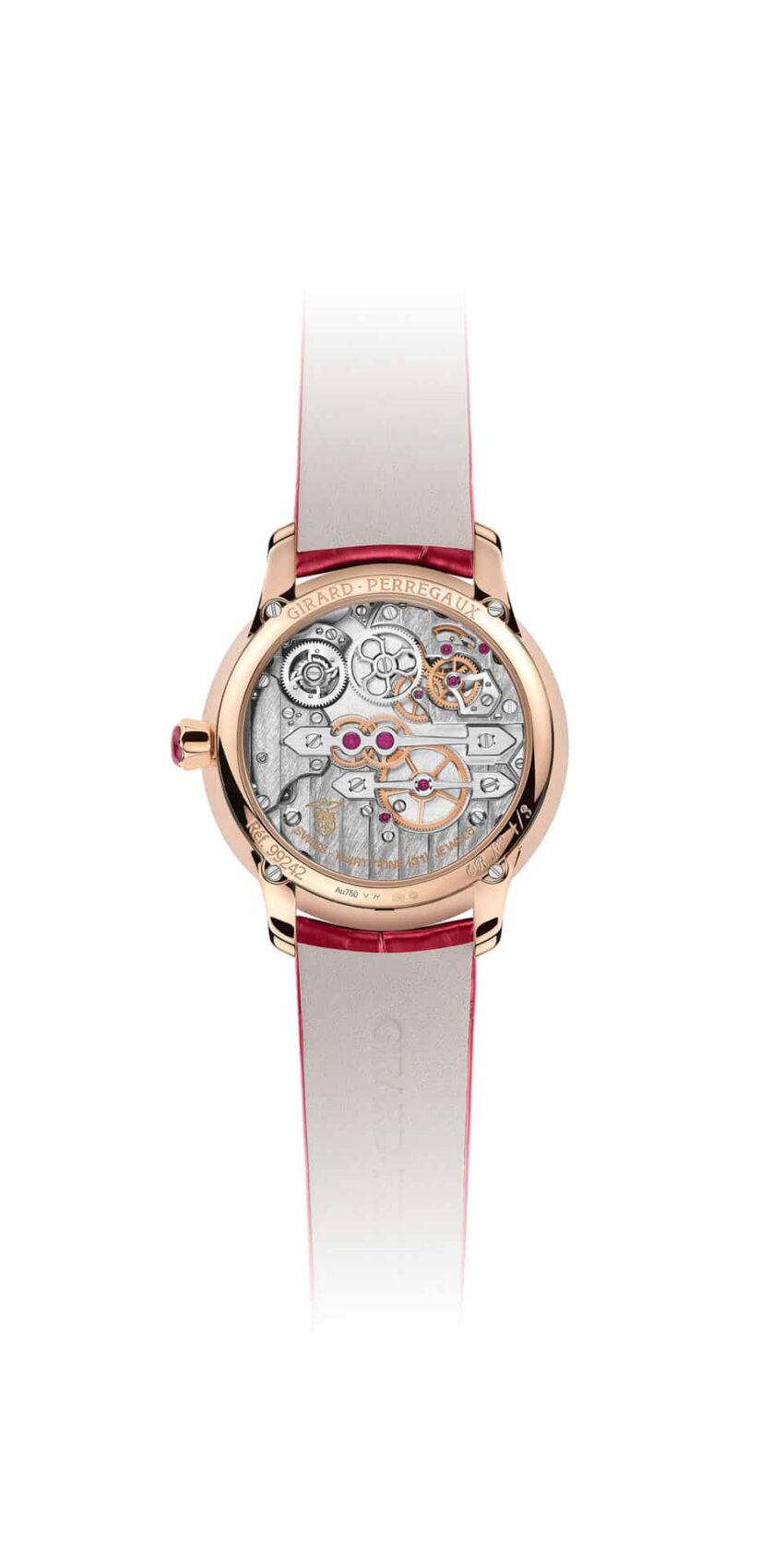 Tourbillon con tres puentes de oro Ruby Heart GirardPerregaux34 Watches World
