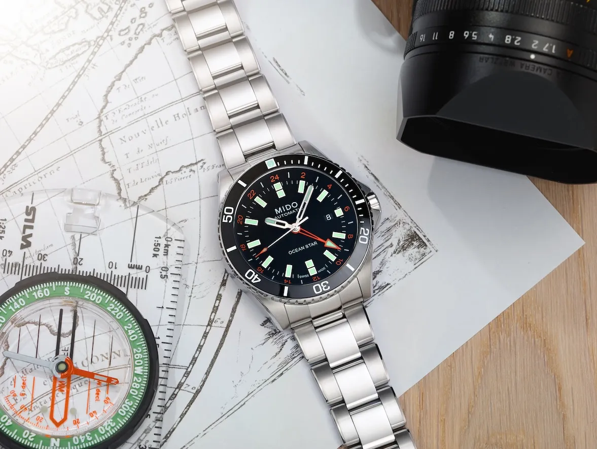 relojes top Mido Ocean Star GMT front