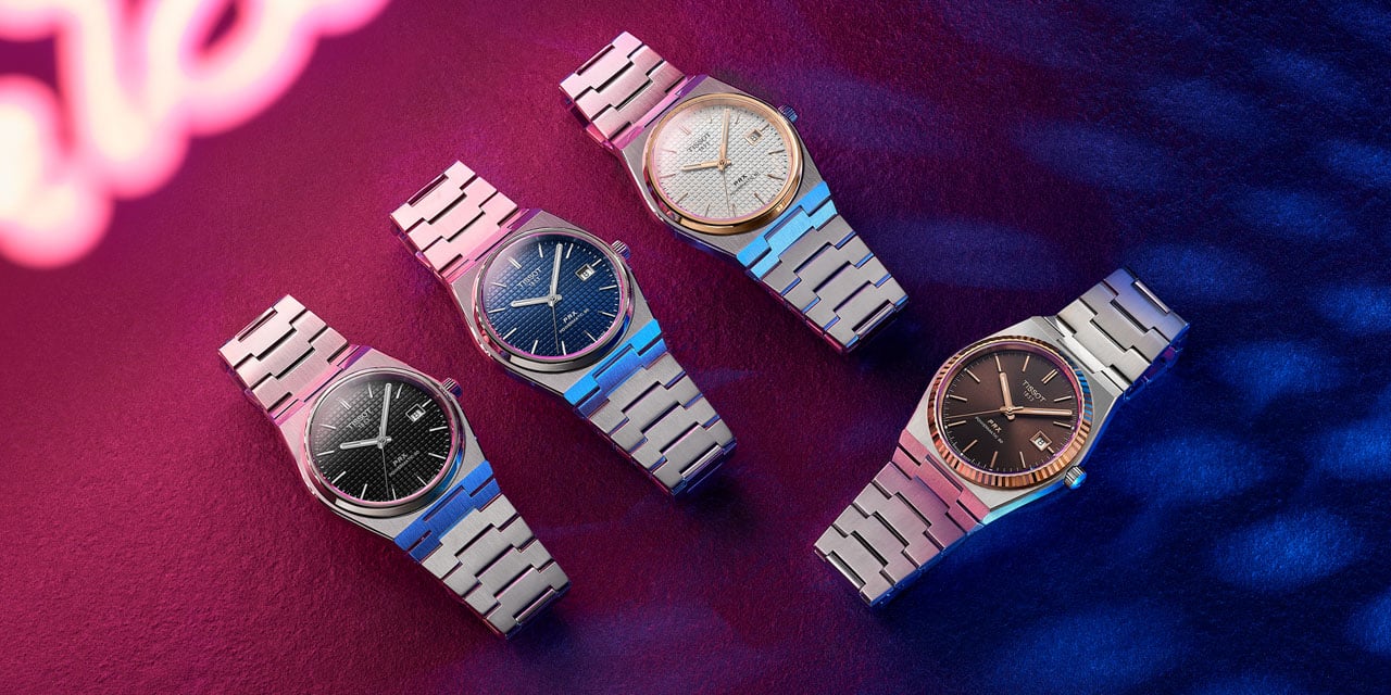 PRXCollectionT1374071104100T1374071105100 T1374072103100 T9314074129100AMBR1 Watches World Crece la exitosa familia PRX de Tissot