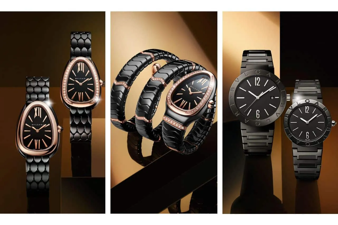 Serpenti Seduttori, Serpenti Spiga y Bulgari Bulgari, tres íconos en negro