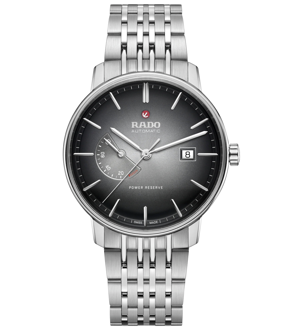 Rado Coupole-classic-automatic-power-reserve-acero-inoxidable-negro-41mm