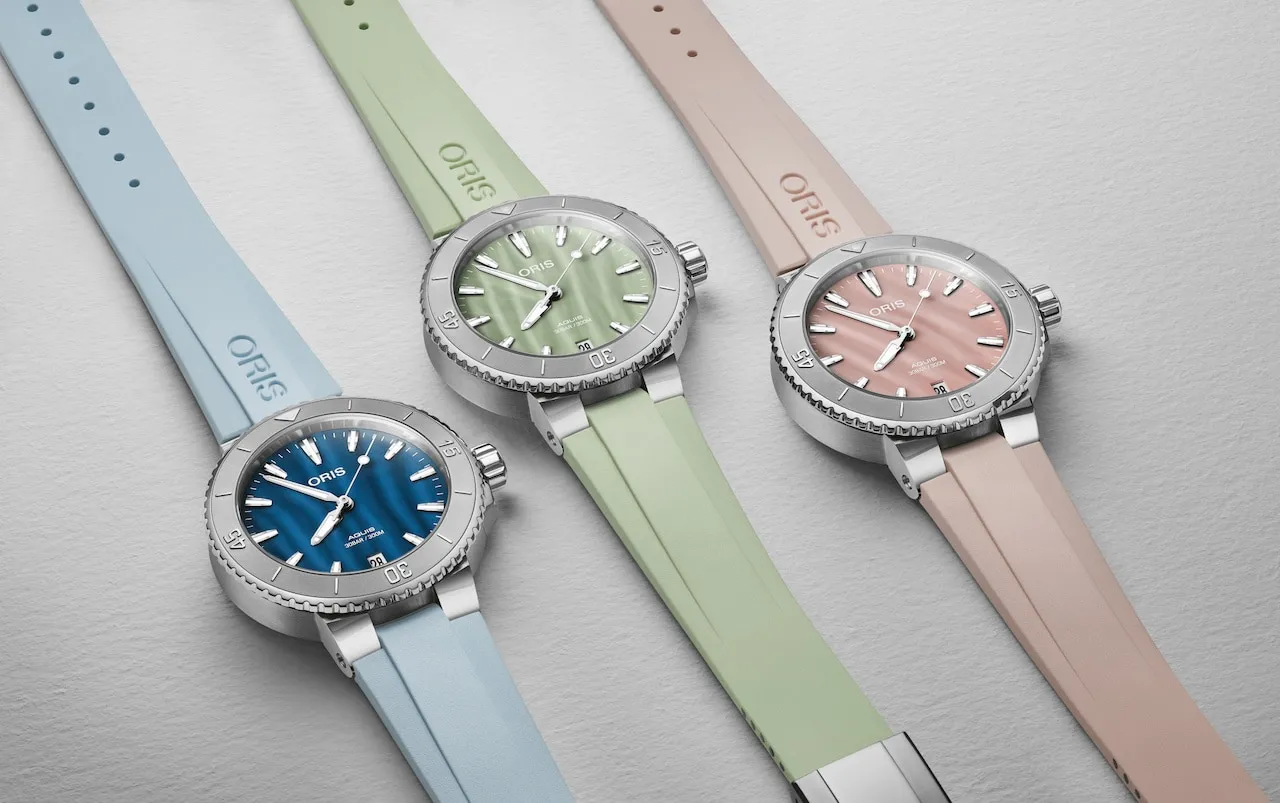 Oris Aquis 36.5 mm nácar