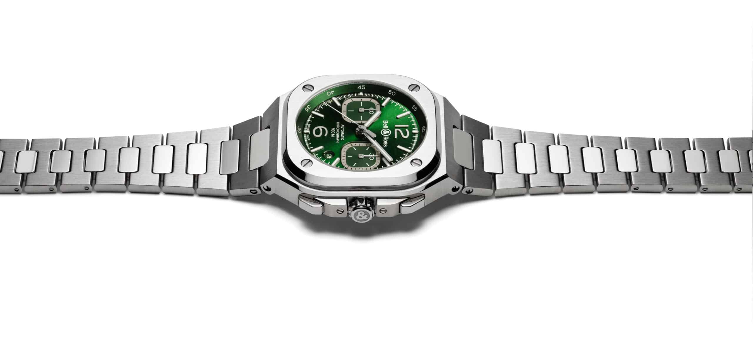BellRossBR05ChronoGreenSteel1 Watches World