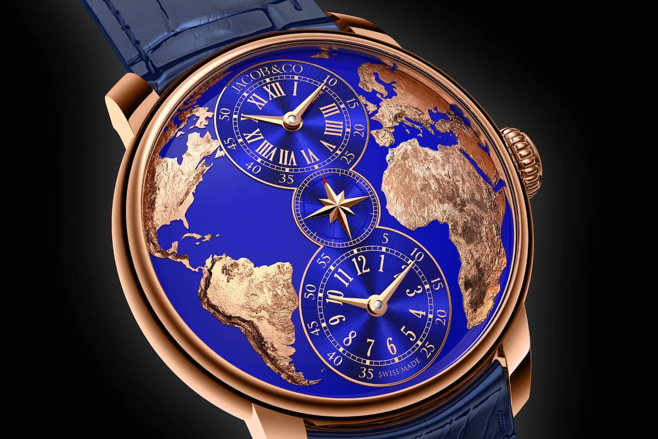 Jacob Co The World is Yours Dual Time Zone 6