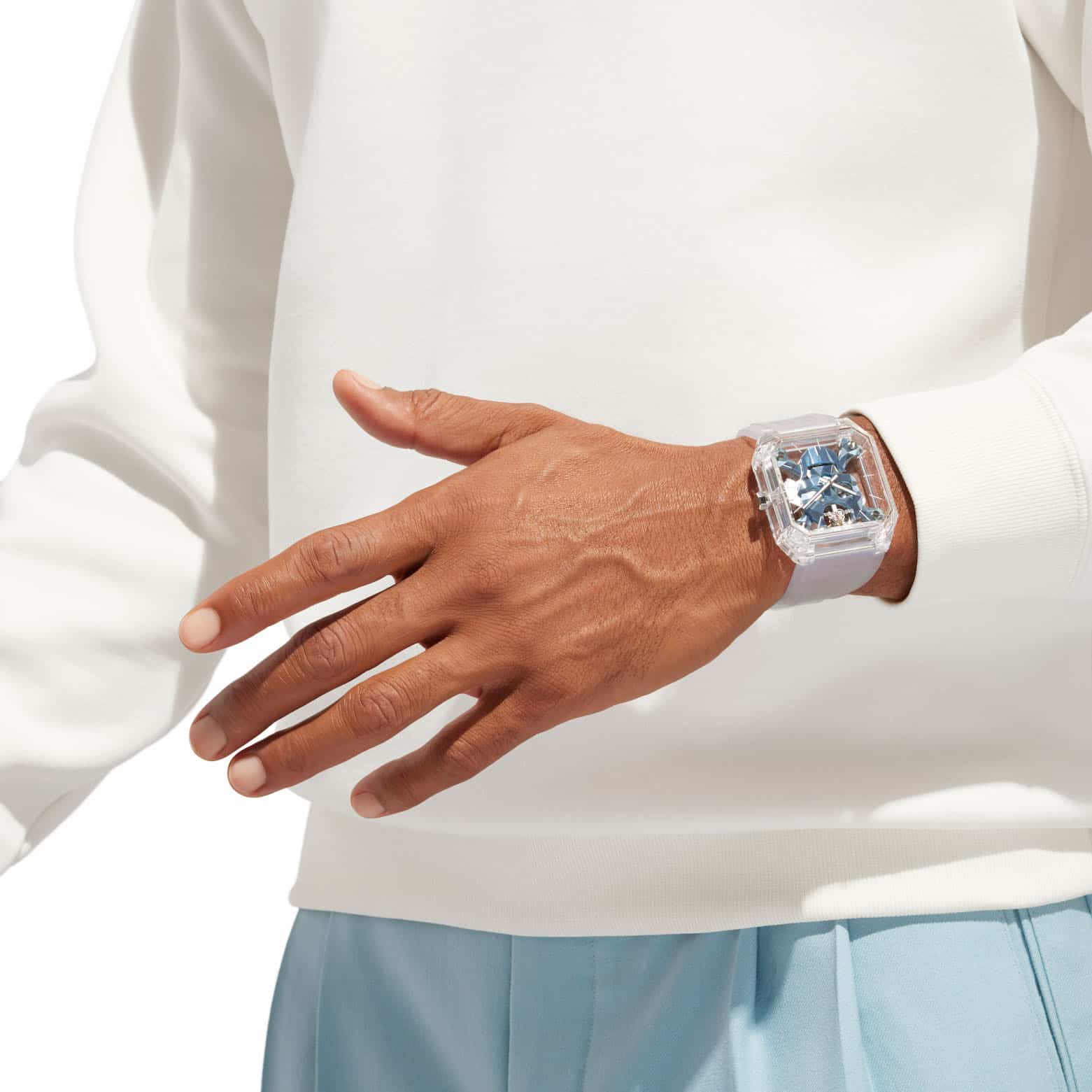 Bell Ross BR 01 Cyber Skull Sapphire Ice Blue 5