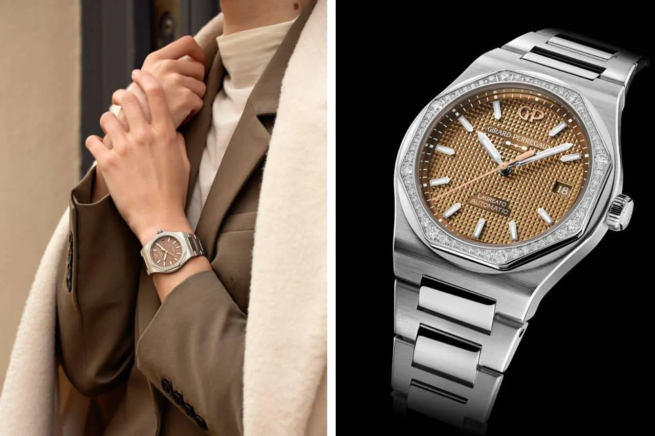 Girard-Perregaux Laureato 38 mm Copper Diamond Bezel, la belleza del contraste