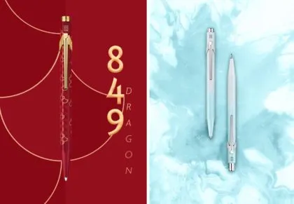 Caran d'Ache Blue Lagoon y 849 Dragon