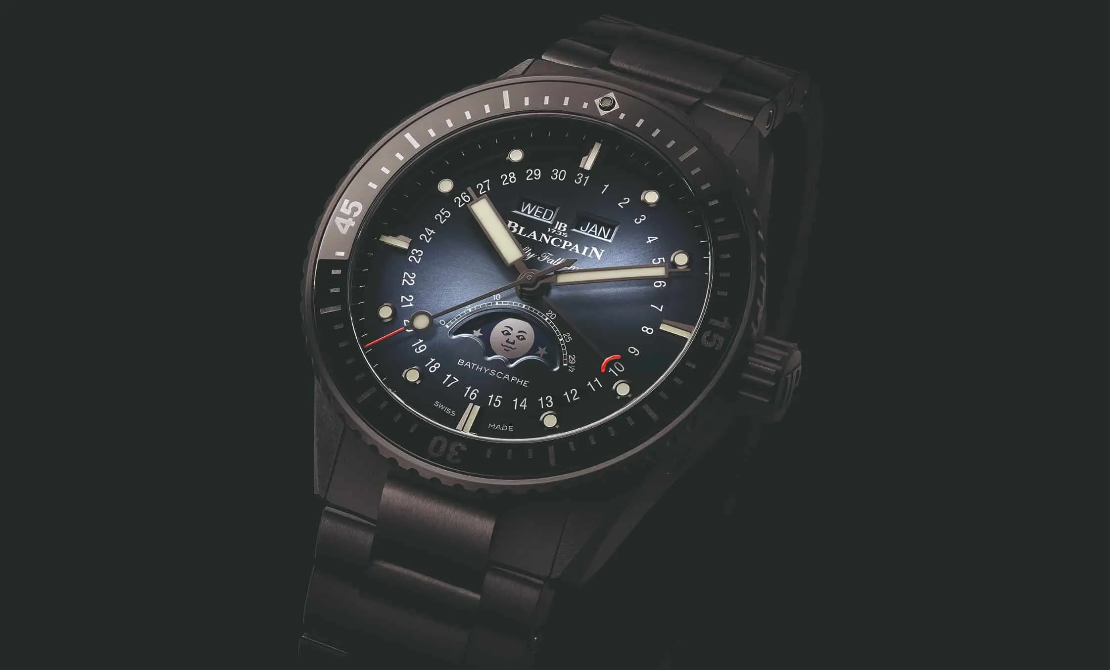 Blancpain Fifty Fathoms Bathyscaphe Quantième Complet Phases de Lune