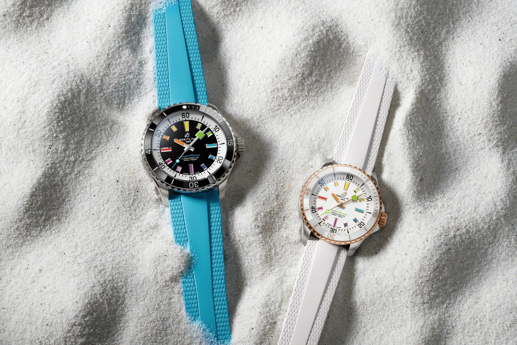 Breitling Superocean Automatic 42 y 36 mm Arcoíris