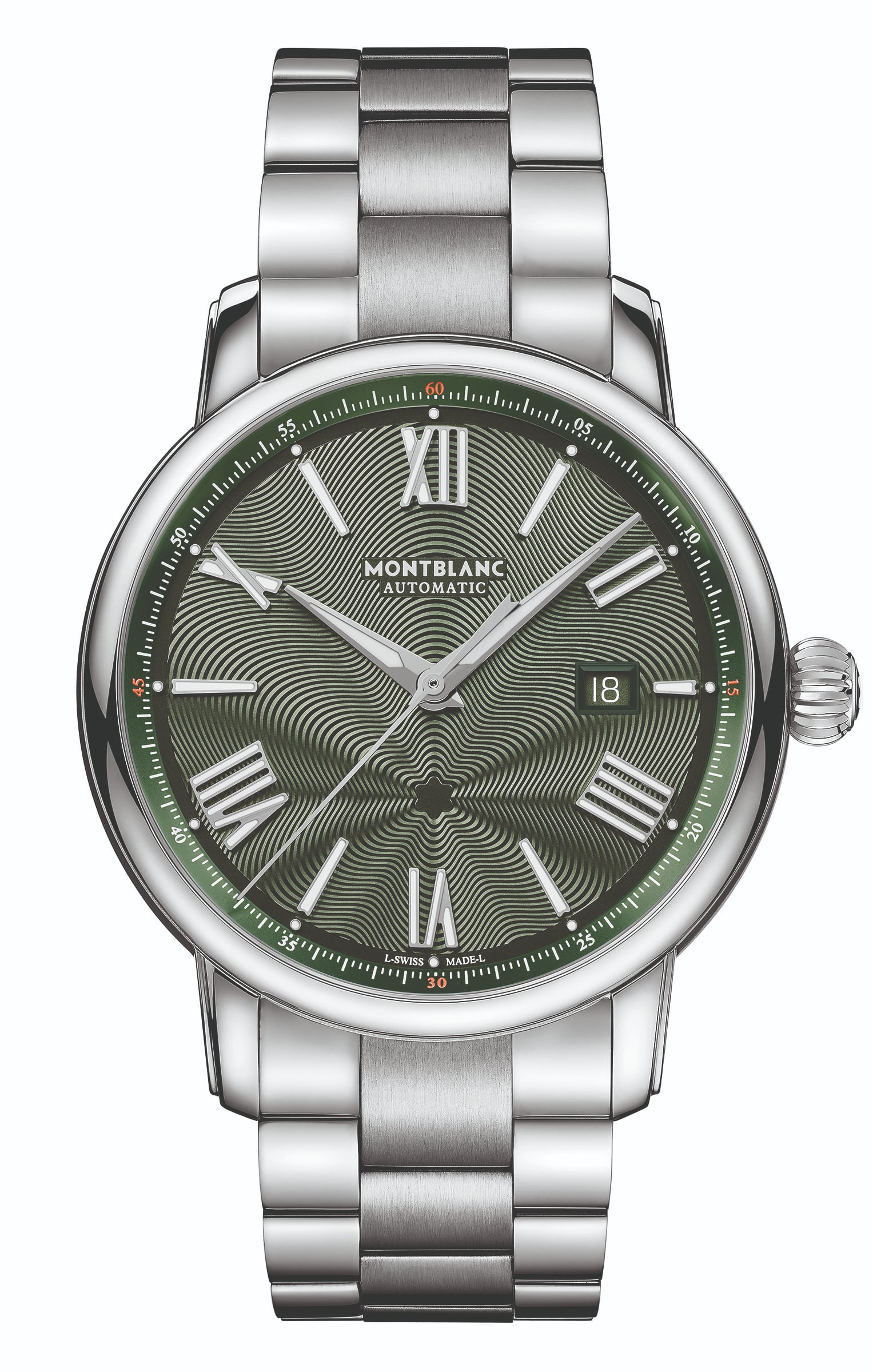 Montblanc Star Legacy Automatic Date LE800 Green Exploding Star steel 2 Watches World Montblanc Star Legacy Automatic Date LE800 Green Exploding Star