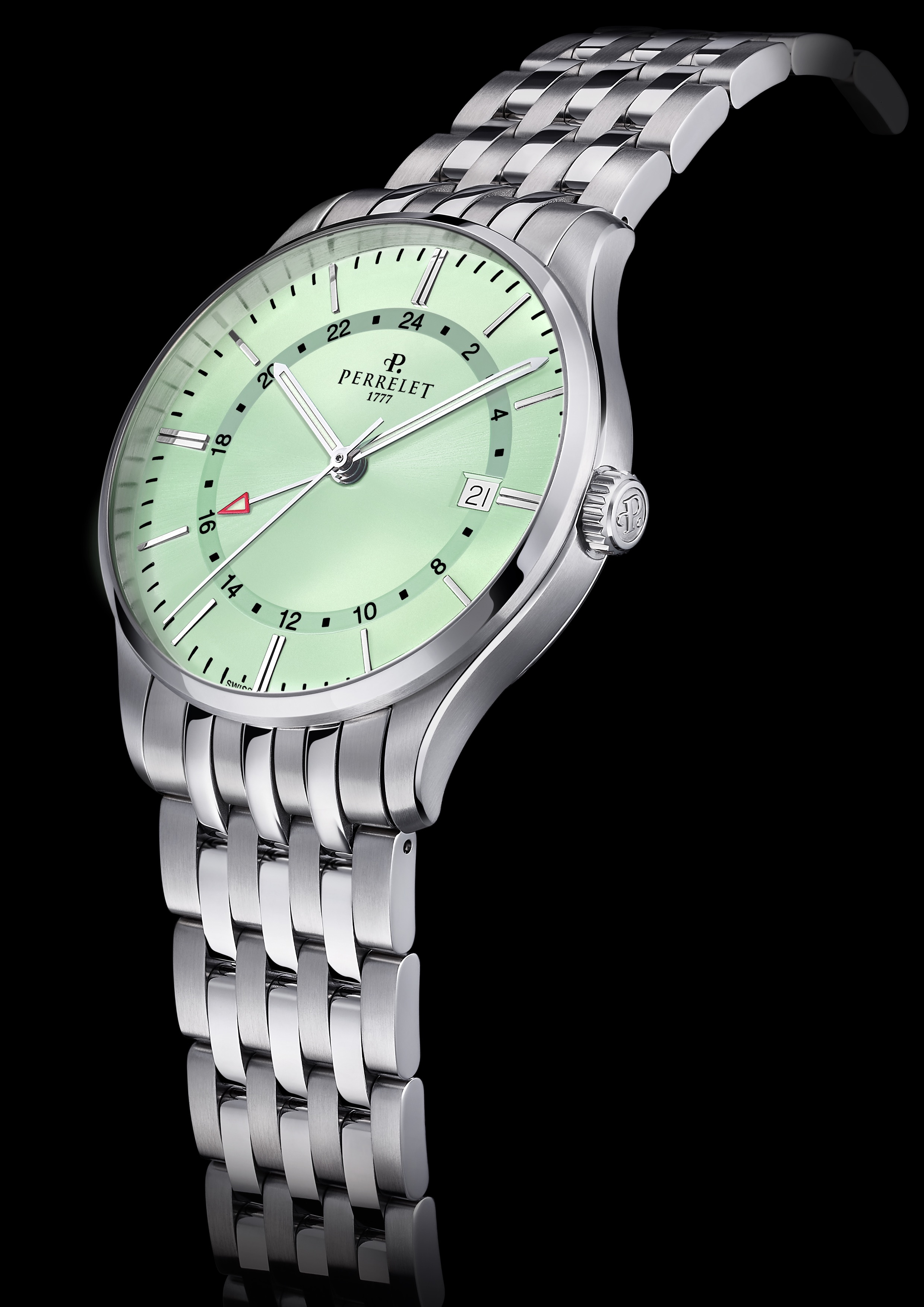 Perrelet Weekend GMT Verde Menta Watches World Versión GMT verde menta