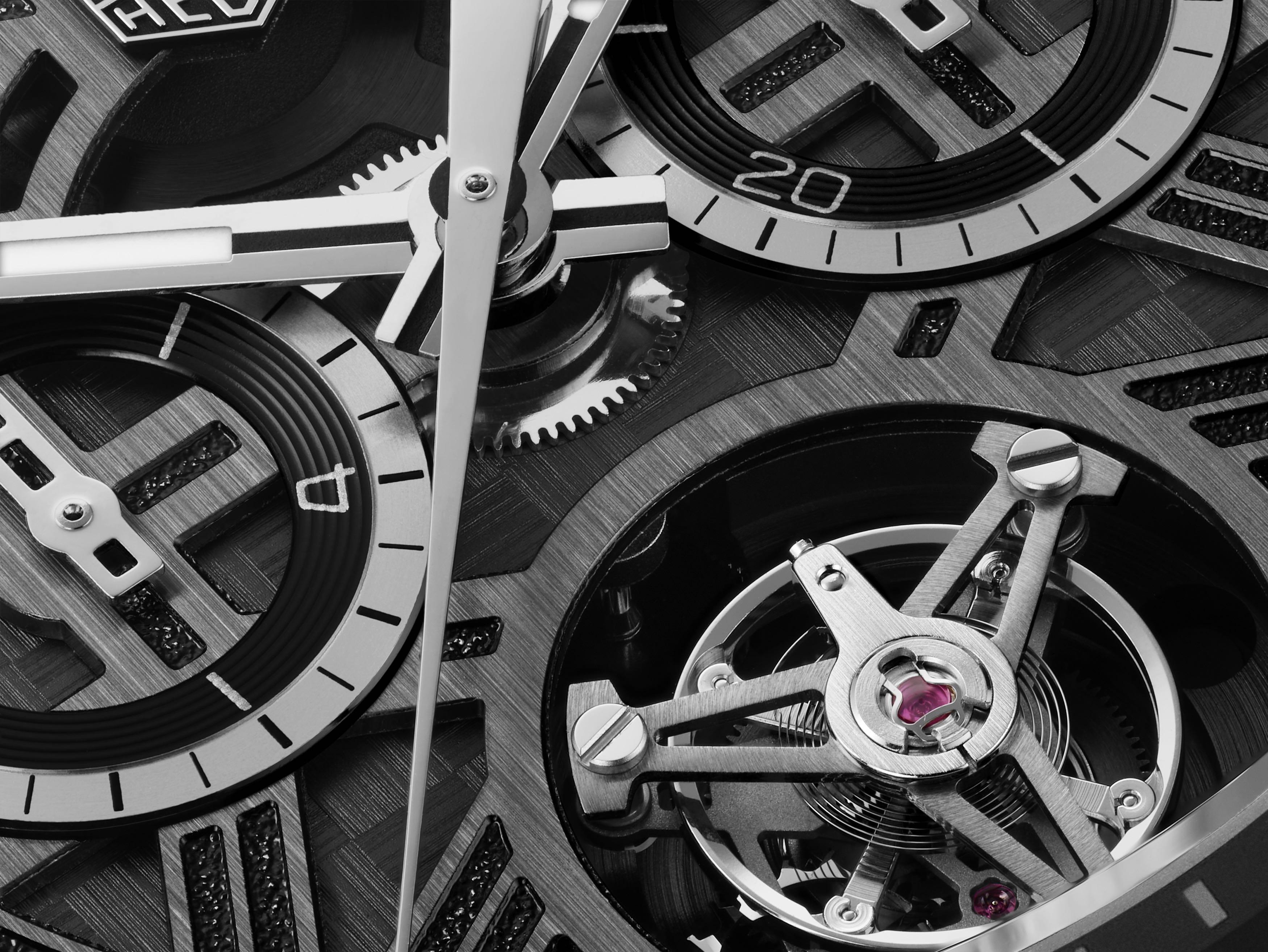 Acercamiento Carrera Chronograph Tourbillon Extreme Sport