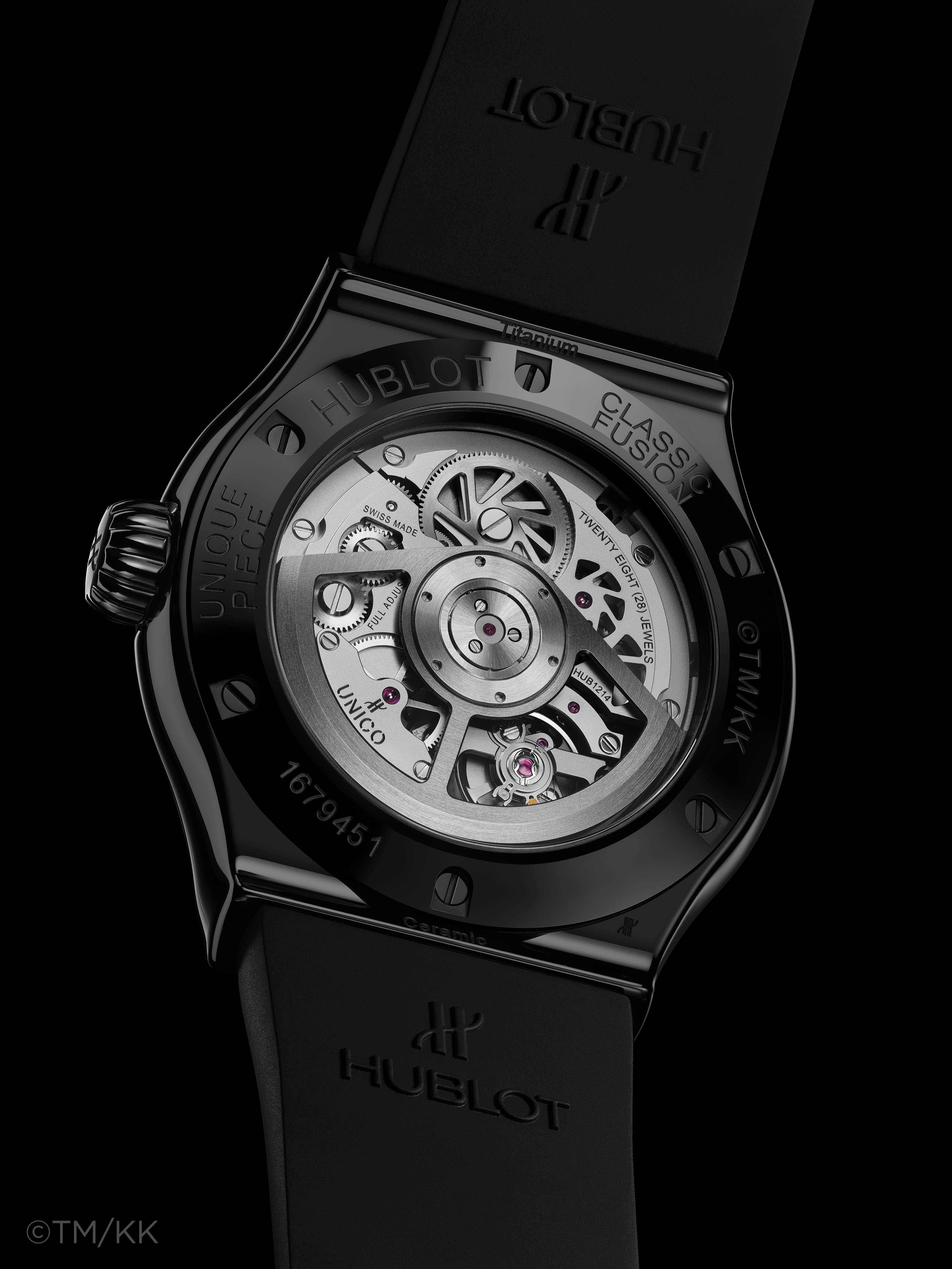 Movimiento de Hublot Classic Fusion Takashi Murakami Black Ceramic Rainbow