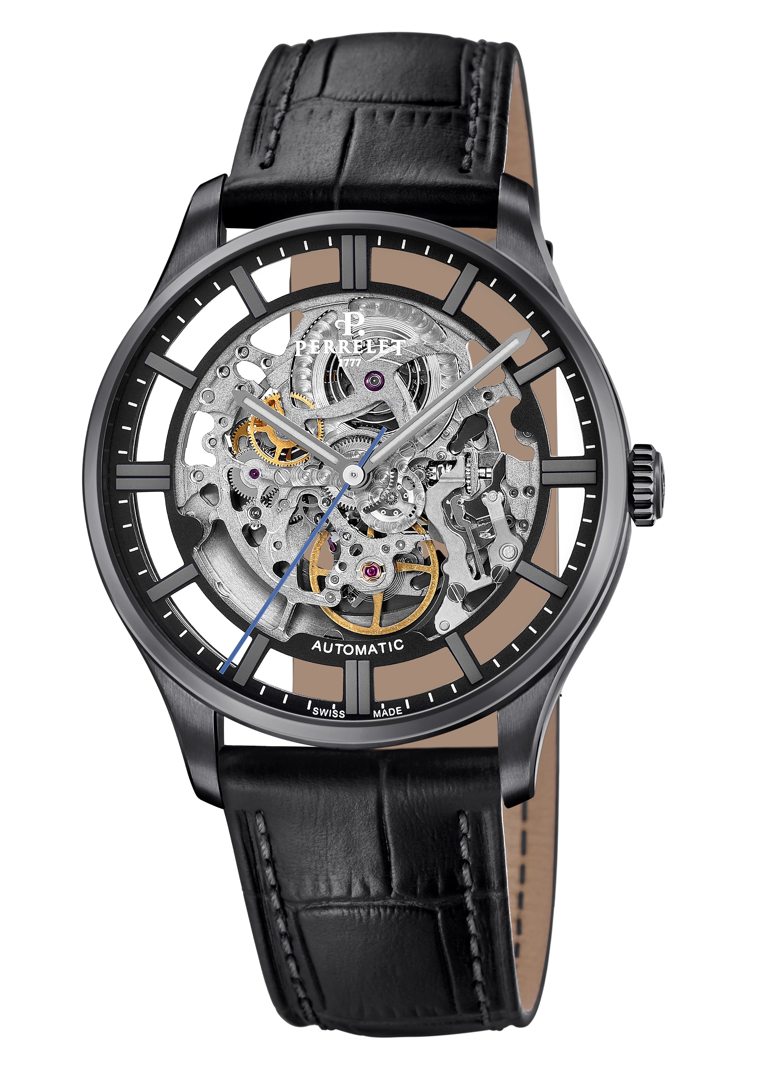 Perrelet Weekend Skeleton negro tradicional (Ref. A1306/1)