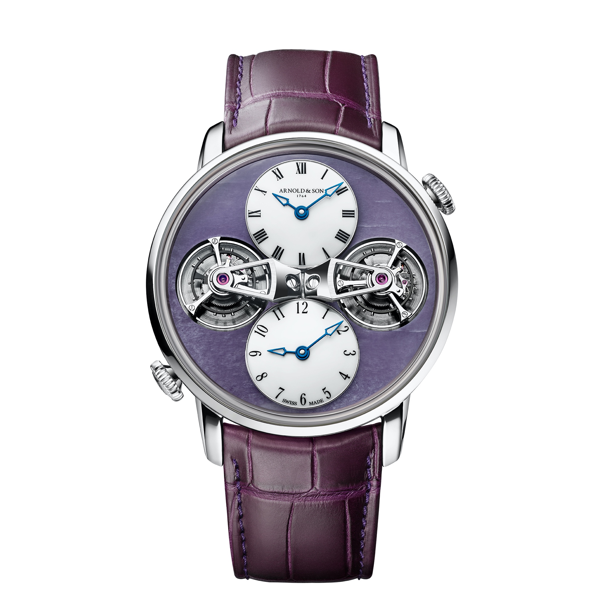 Arnold & Son Double Tourbillon White Gold Charoite Edition