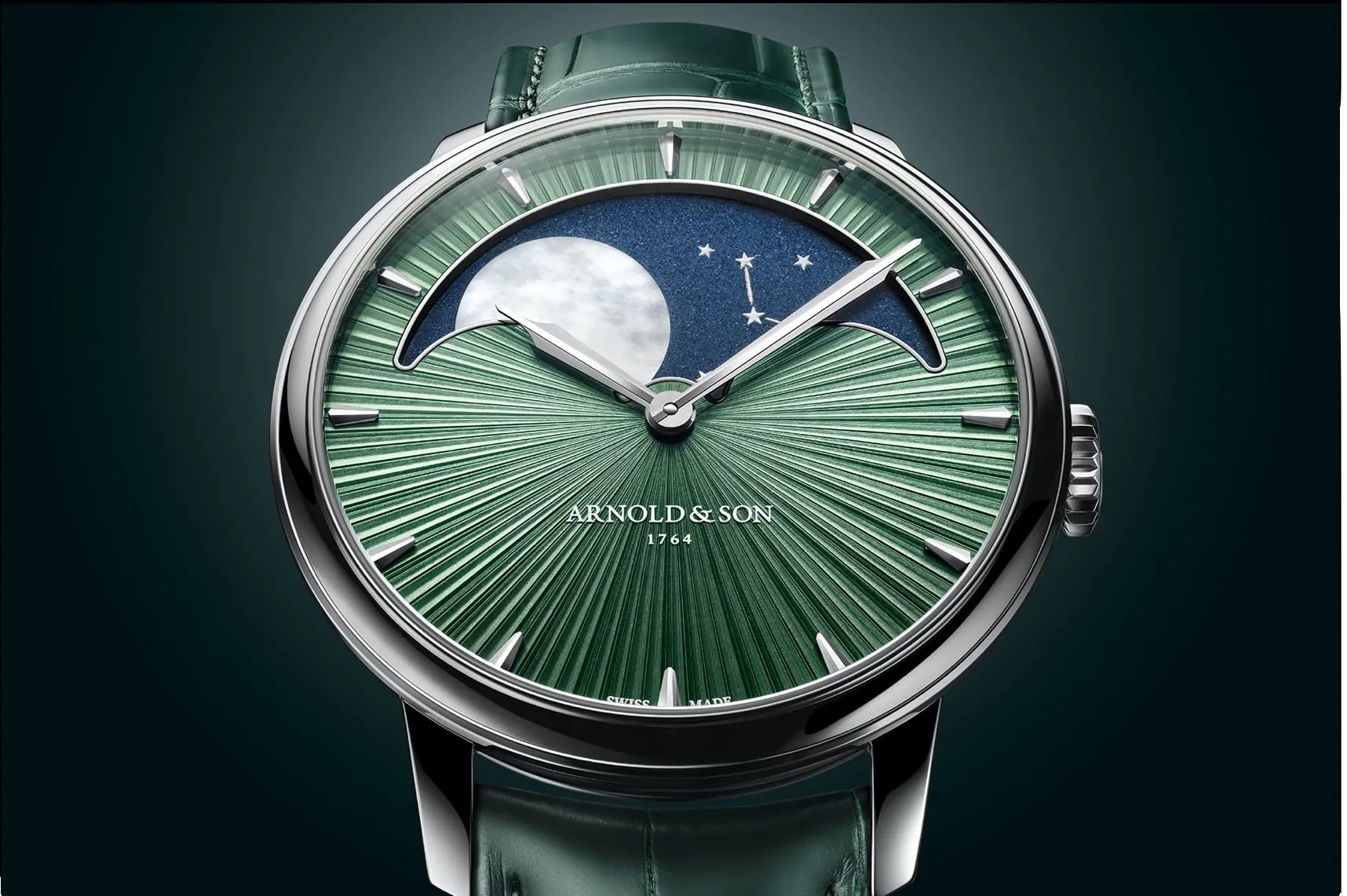 Arnold & Son Perpetual Moon Platinum Fern Green