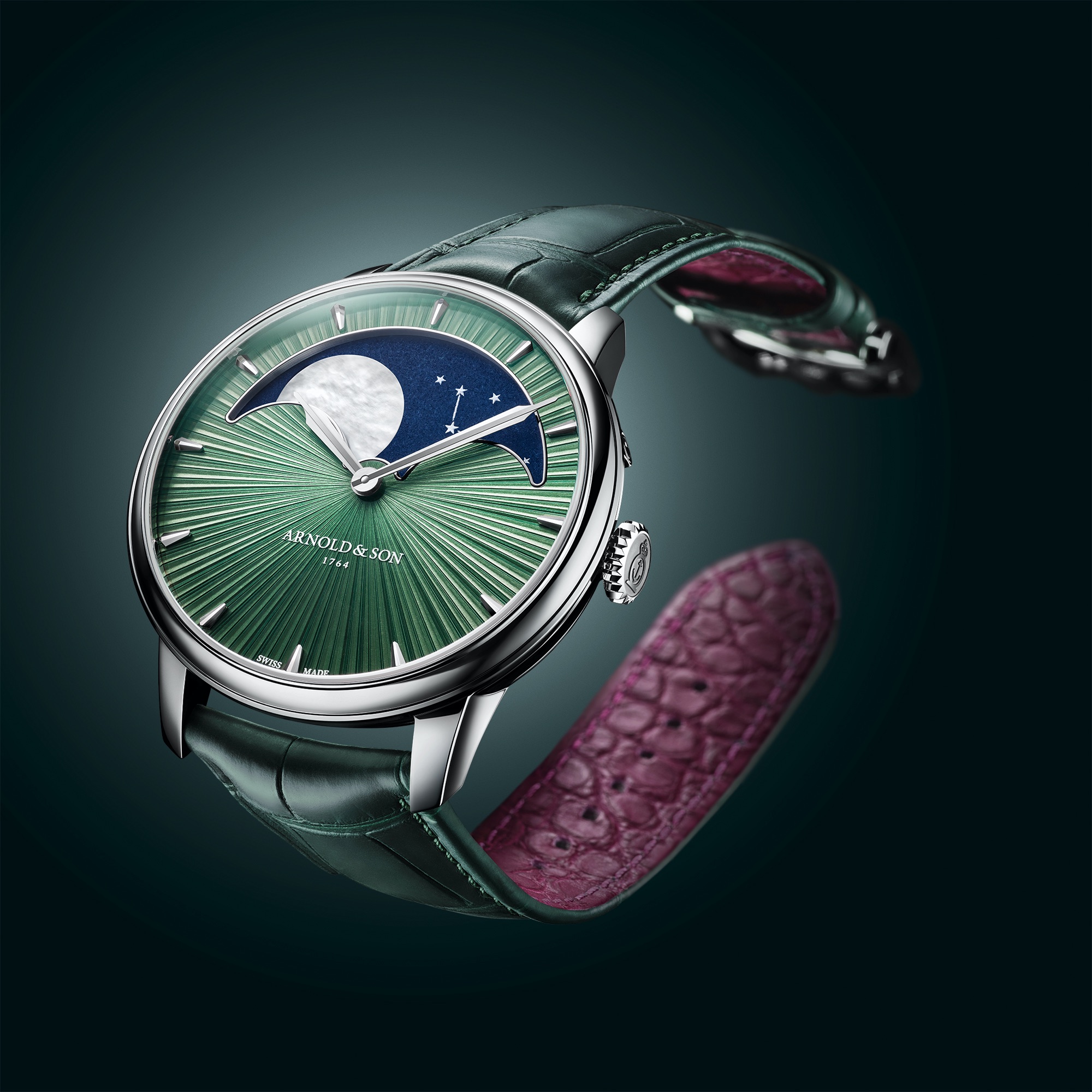 Arnold & Son Perpetual Moon Platinum Fern Green